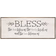 Making a blessing before eating is how we acknowledge the creator who provides us with the food; Bless The Food Before Us Wood Wall Decor Hobby Lobby 106666