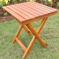 Nesler Folding Solid Wood Side Table Wooden Side Table Side Table Wood Diy Patio Table