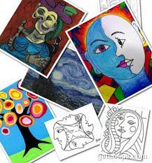 Okuloncesi Unlu Ressamlar Eserleri Ve Boyama Sayfalari Okuloncesi Sanat Ve Fen Etkinlikleri Paylasim Sitesi Drawings Cards Resim