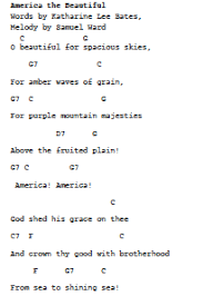 America The Beautiful Guitar Tabs Songs Ukulele Music Ukulele Chords Songs