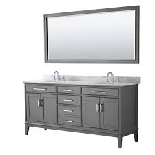 Check spelling or type a new query. Wyndham Collection Wcv303072dkgcmunom70 Margate 72 Inch Double Bathroom Vanity In Dark Gray With White Carrara Marble