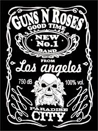 Guns Roses Jack Daniels Uk Tour T Shirt Guns N Roses Rock Band Logos Guns And Roses