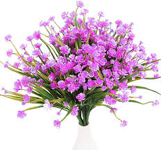 Vintage elegance,they look and touch like real roses.1 vase should buy 2 bouquets.(not include ribbon) Buy 8pcs Outdoor Artificial Fake Flowers Uv Resistant Faux Plants Plastic Flower Artificial Flowers For Indoor Outside Wedding Farmhouse Decor Online In Turkey B08r5clmlj