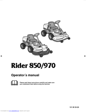 Then the forward speed dropped to almost nothing and i shifted to. Husqvarna Rider 970 Manuals Manualslib
