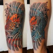 Reducing the design to a black outline results in an elegant tattoo that is less visible but equally meaningful and gorgeous. 125 Koi Fish Tattoos With Meaning Ranked By Popularity 1000 Tattoo Photo Eddnet
