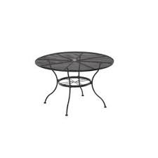 Garden Treasures Davenport 48 In X 48 In Wrought Iron Round Patio Dining Table Round Patio Table Patio Dining Table Porch Table