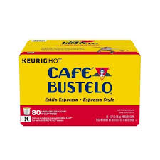 Cafe bustelo espresso instant coffee caffeine content. Cafe Bustelo Espresso Style Coffee K Cups 80 Ct Sam S Club