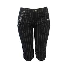 chained pinstripes capri juniors clothing bottoms