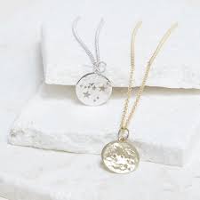 Gold plated zodiac sign pendant necklace for women men leo ariesconstellation horoscope pendant stainless steel box link chain 22inch. Cancer Zodiac Necklace Silver Silver Necklaces Muru Jewellery
