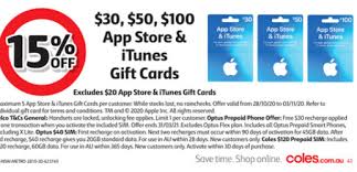 Reasonably priced us itunes gift cards. Coles 15 Off 30 50 100 App Store Itunes Gift Cards Excludes 20 App Store Itunes Gift Cards Topbargains