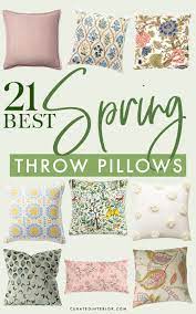 Spring blanket + throw pillow combos. 21 Best Spring Throw Pillows Green Pink Floral
