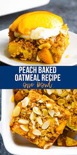 Peach Baked Oatmeal Sweetpeasandsaffron Com Recipe Recipes Meal Prep Snacks Breakfast Brunch Recipes