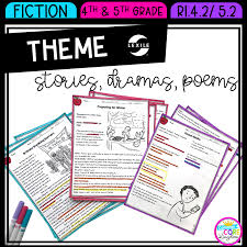 Theme In Stories Plays And Poems 4th Grade Rl 4 2 And 5th Grade Rl 5 2