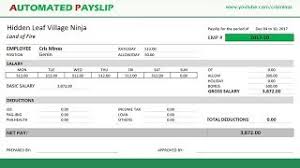Salary receipt template 6 free word pdf format download by. How To Create An Automated Payslip In Excel Youtube