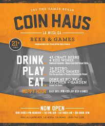 See 30 unbiased reviews of craft kitchen, ranked #39 on tripadvisor among 216 restaurants in la mesa. Coin Haus Now Open In La Mesa Cohn Restaurant Group
