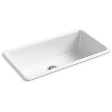 Among kitchen sinks, those made with stainless steel and porcelain are durable options. Kohler K 5707 0 White Iron Tones 33 Drop In Single Basin Cast Iron Kitchen Sink Faucetdirect Com