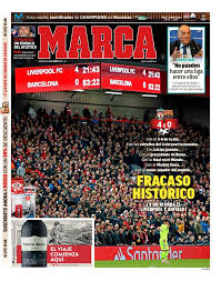 90' + 5' full time: Marca Player Ratings Liverpool 4 0 Barcelona Blaugrana Criticised Inside Spanish Football
