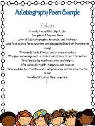 All About Me Autobiography Poem Example Graphic Organizer My Autobiography Autobiography Writing Bio Poem Examples