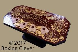 The cost for a rug and table set is estimated to be around $2,000, which actually isn't that bad for a set like that. Ouija Board Coffee Table And 4 Planchette Coasters Creepbay