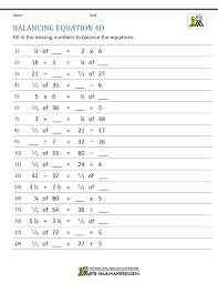 The total mass of the reactants must equal the total mass of the products. Balancing Math Equations