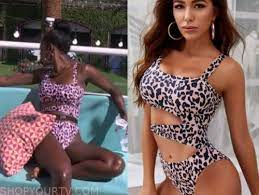 Love Island Usa Season 2 Episode 16 Justine S Pink Leopard Cutout One Piece Swimsuit Shop Your Tv Swimsuit Shops Piece Swimsuit One Piece Swimsuit