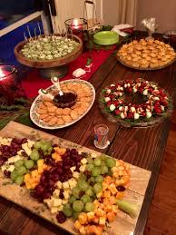 My Christmas Progressive Dinner Appetizer Table Looked Pretty Tasted Even Better Dinner Appetizers Progressive Dinner Appetizers Table