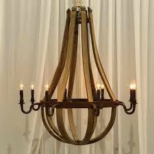 Wood Chandelier Rental Wood Wine Barrel Signature Chandeliers
