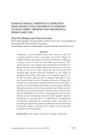 The 12th paragraph of the razak report 1956 mentions the purpose of education policy in this country is meant to unite kids from all races in this country by wearing a regulation that covers all nation studies using the national language as medium of instruction. Pdf Dampak Sosial Pariwisata Terhadap Masyarakat Desa Ekowisata Pampang Gunung Kidul Menuju Desa Ekowisata Berkelanjutan