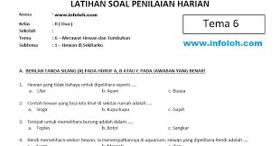 Contoh soal matematika kelas 2 sd. Soal Tematik Kelas 2 Sd Tema 6 Subtema 1 Kurikulum 2013 Hewan Di Sekitarku Dan Kunci Jawaban Infoloh Com