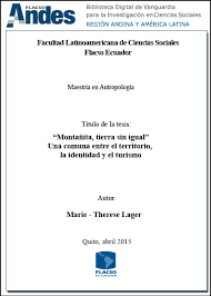 Repositorio Digital FLACSO Ecuador: Montañita, tierra sin igual: una comuna  entre el territorio, la identidad y el turismo.