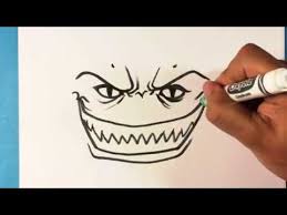 Draw the eyes and mouth. How To Draw Scary Grin Smile Halloween Drawings Youtube