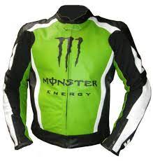 Kawasaki Monster Energy Leather Jacket Made From Top Grain Genuine Cowhide Milled Leather 1 1 1 2mm Speed Hump Included Ce Certified Protection On Shoulders