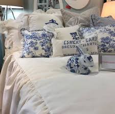 Pillow in bird and floral print. French Laundry Home Photos Facebook