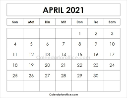 Here is the collection of the best printable excel 2021 calendar templates that we made available to you. Drucken Monats 2021 April Kalender Feiertage Festival Vorlage