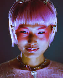 BARBIE 2049 @joyzhao.68 🎀 photographer @ev.ers styled and creative  direction @ang1e06 makeup @alexromanmua hair @christine.victoria assist  @nicolejolly