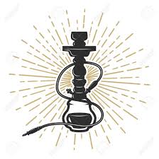 Hookah Illustration On White Background Design Element For Logo Label Emblem Sign Vector Illustration Hookah Design Element Illustration