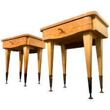 Italian Midcentury Maple Bedside Tables Or Nightstand 1950s For Sale At 1stdibs