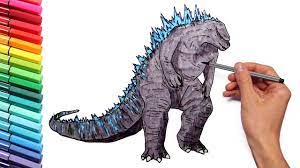 With online printable coloring pages, you never ever have to maintain volumes of coloring books around. Godzilla Coloring Pages For Kids To Learn Colors Draw And Color Godzilla Giant Dinosaur Youtube