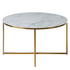 table basse katori i verre metal blanc dore tafels salontafel ronde tafels