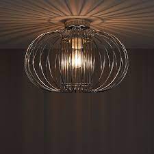 Ceiling roses available in various finishes, copper, brass, grey or aluminium.glow lighting's handblown jules signature pendant light is simple yet the wellington clear glass pendant light is a sophisticated, clear glass pendant hand blown in the uk available in other colours and on other fittings. Filum Chrome Effect Ceiling Light Diy At B Q