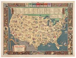 map folklore music map of the united states 1946