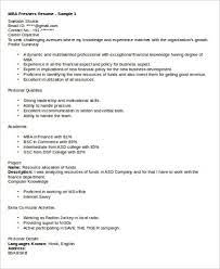 New 2 page sample resume formats for freshers in ms word format added for the year 2021. Free 6 Sample Mba Marketing Resume Templates In Ms Word Pdf