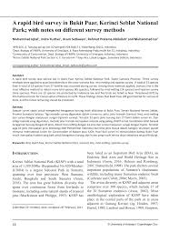 2021+ link grup wa ramadhan 2021. Pdf A Rapid Bird Survey In Bukit Puar Kerinci Seblat National Park With Notes On Different Survey Methods