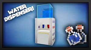 Minecraft How To Make A Water Dispenser Youtube