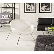 Find the perfect office waiting room or accent chair from staples! Nutshell White Vinyl Lounge Chair On Sale Overstock 7154453