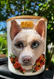 Custom pet urn made with PLA and resin