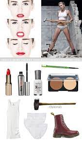 Miley Cyrus Wrecking Ball Halloween 2013 Costume Hair Makeup Outfit Halloween Outfits Miley Cyrus Miley