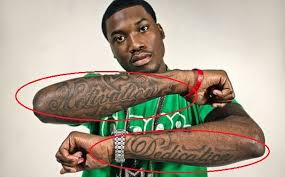 The inner side of the lower arm is the most popular placement for forearm tattoos, because it's the flatest surface. Meek Mill S 15 Tattoos Their Meanings Body Art Guru