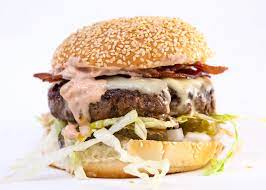 Rachael S Smoky S Mack Burgers Rachael Ray Burger Recipes Beef Rachel Ray Recipes Chipotle In Adobo Sauce