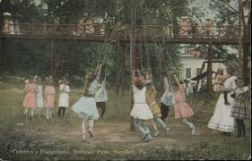 Children S Playground Hershey Park Postcard Hershey Pa Colorized Version Postcard Is In Good Condition See Photos N Hershey Park Park Old School Candy